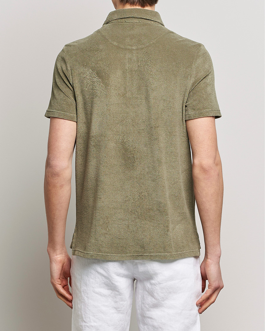 Homme | Polos | Altea | Short Sleeve Terry Polo Olive