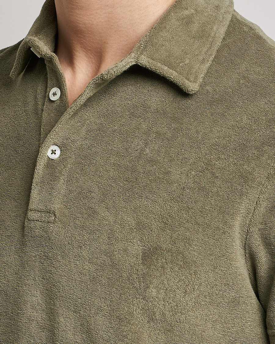 Homme | Polos | Altea | Short Sleeve Terry Polo Olive