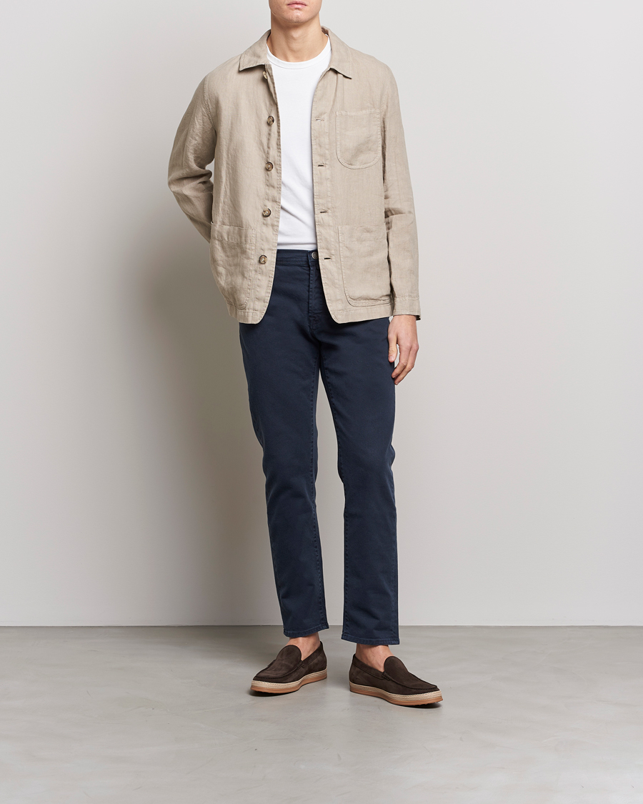Homme | Chemises | Altea | Linen Shirt Jacket Beige