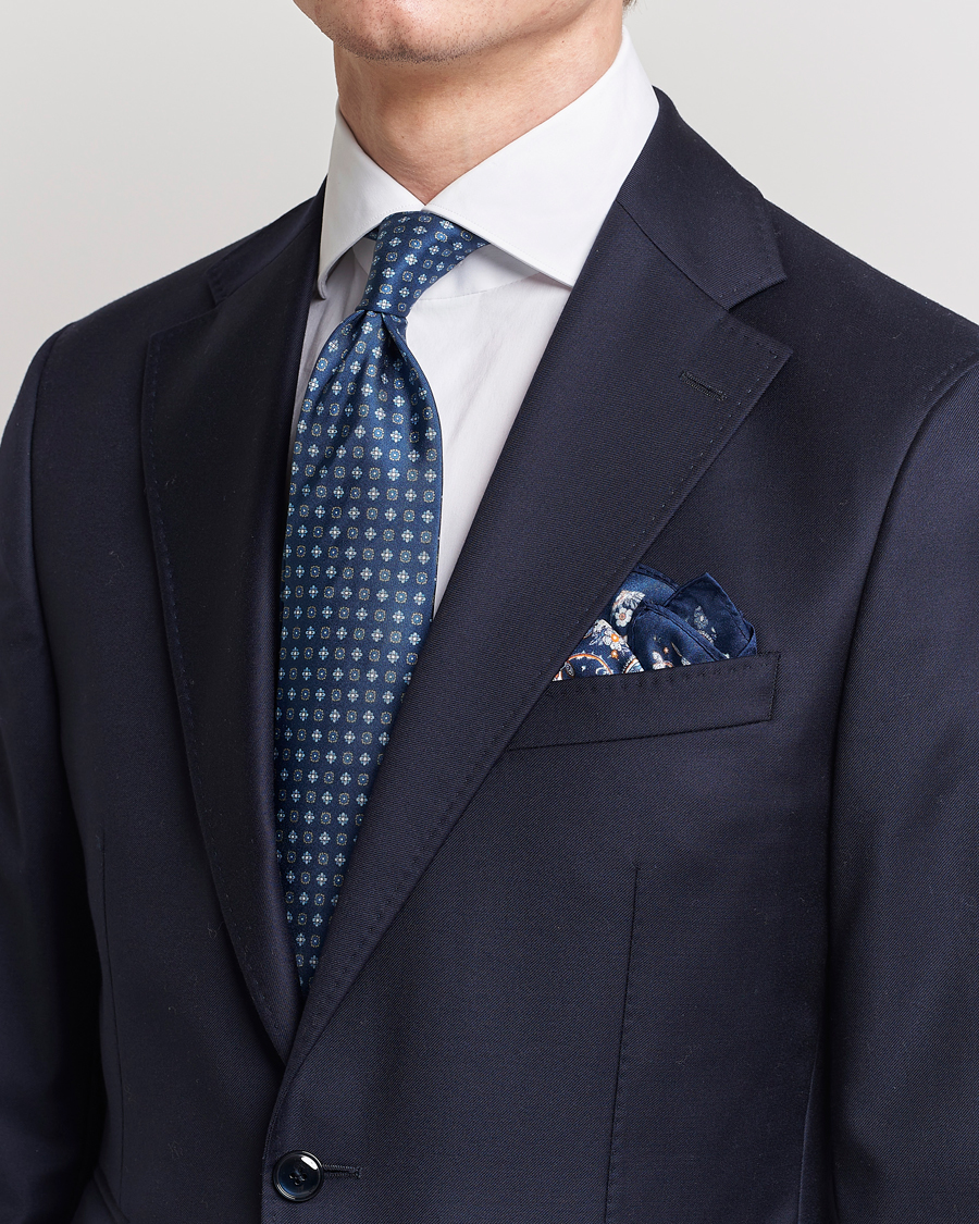 Homme | Amanda Christensen Box Set Silk Twill 8cm Tie With Pocket Square Navy | Amanda Christensen | Box Set Silk Twill 8cm Tie With Pocket Square Navy