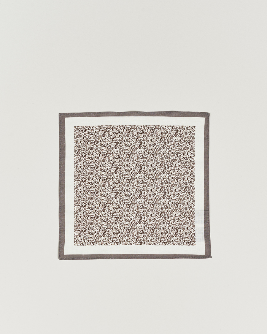 Homme | Amanda Christensen Box Set Printed Linen 8cm Tie With Pocket Square Beige | Amanda Christensen | Box Set Printed Linen 8cm Tie With Pocket Square Beige