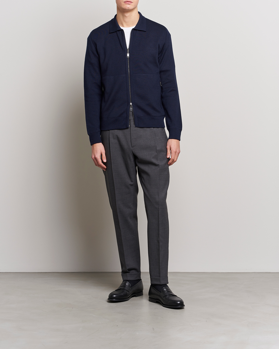 Homme | Pulls Et Tricots | Brioni | Cashmere/Silk Zip Cardigan Navy