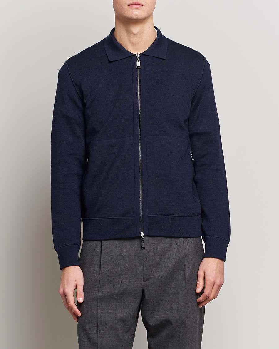 Homme | Pulls Et Tricots | Brioni | Cashmere/Silk Zip Cardigan Navy