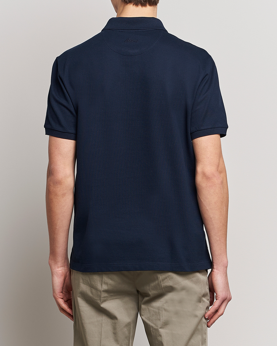 Homme | Polos | Brioni | Mercerized Cotton Piquet Navy