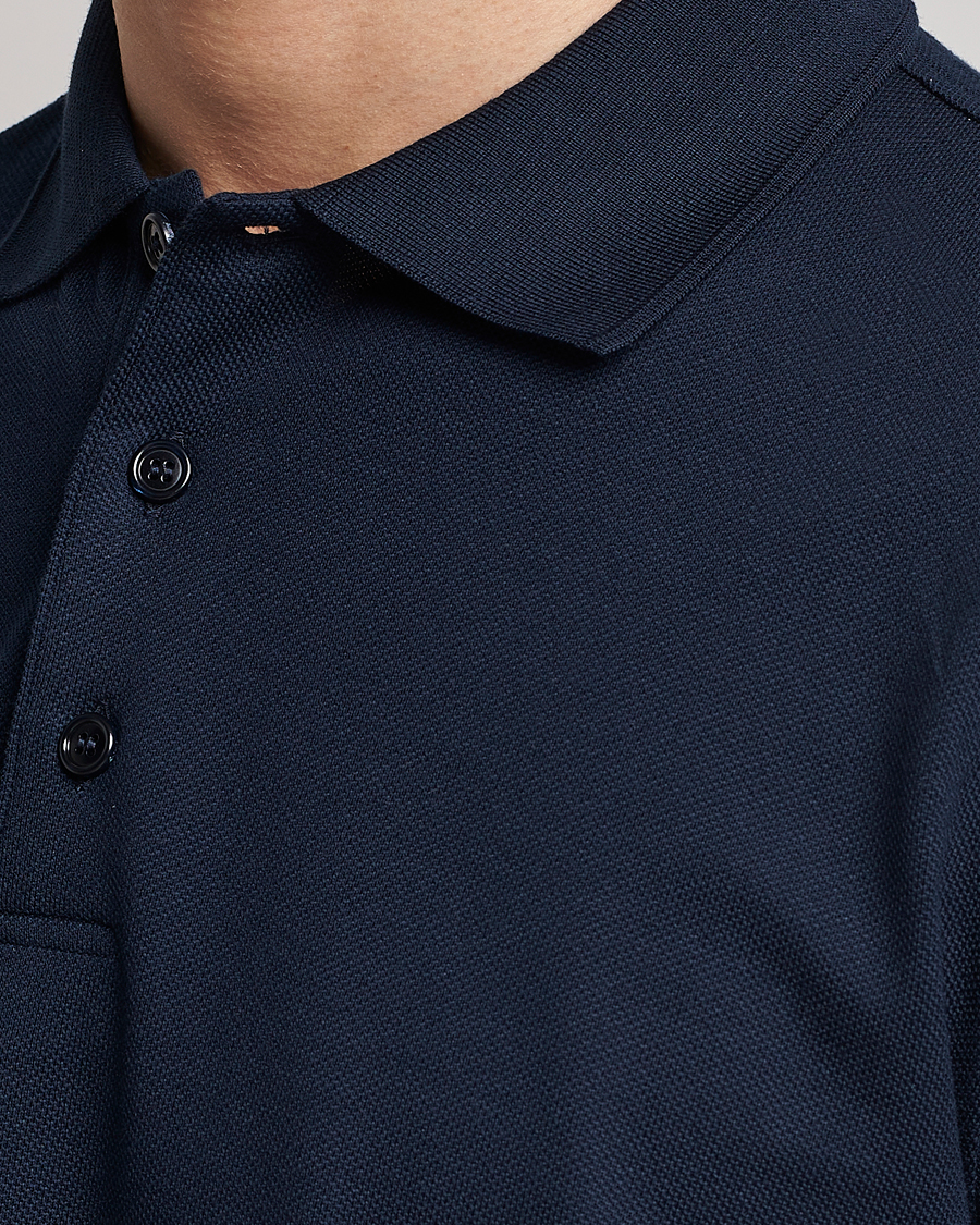 Homme | Polos | Brioni | Mercerized Cotton Piquet Navy