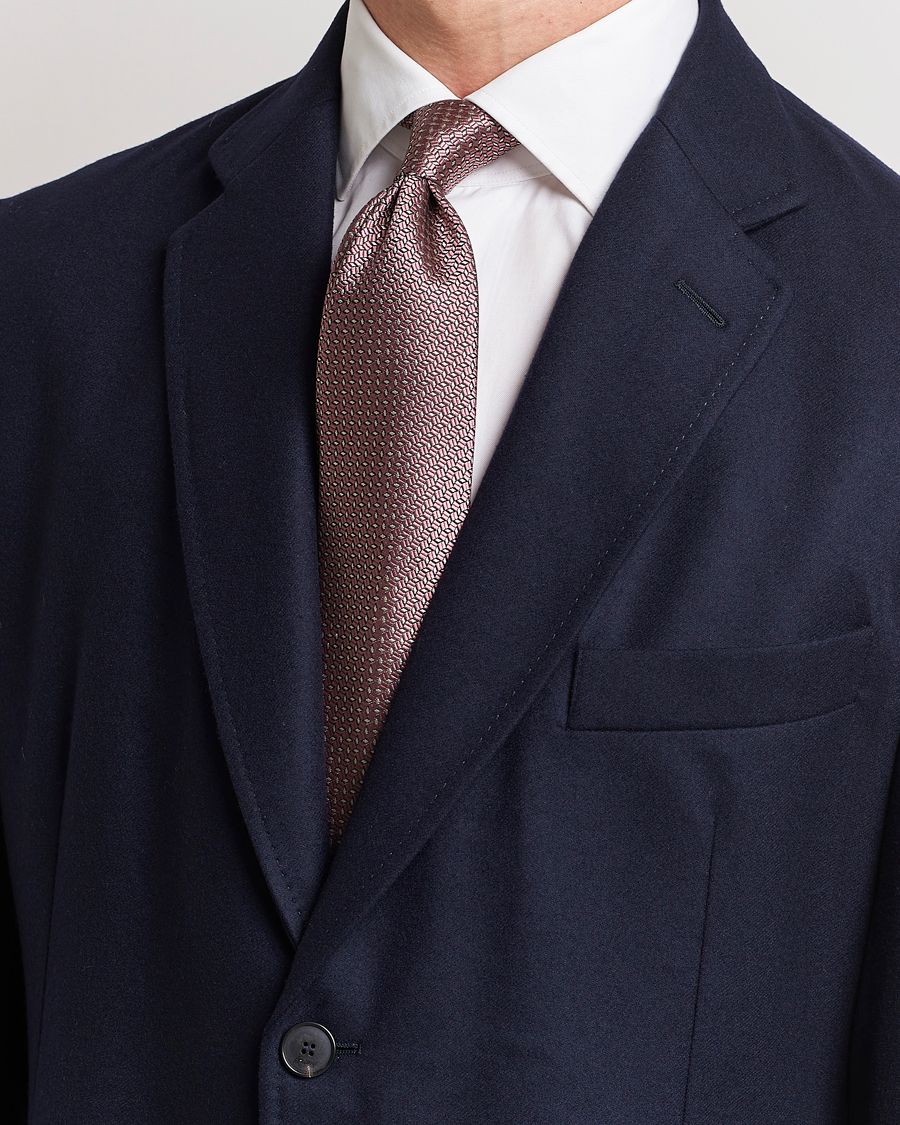 Homme | Brioni Microstructure Silk Tie Rosa | Brioni | Microstructure Silk Tie Rosa