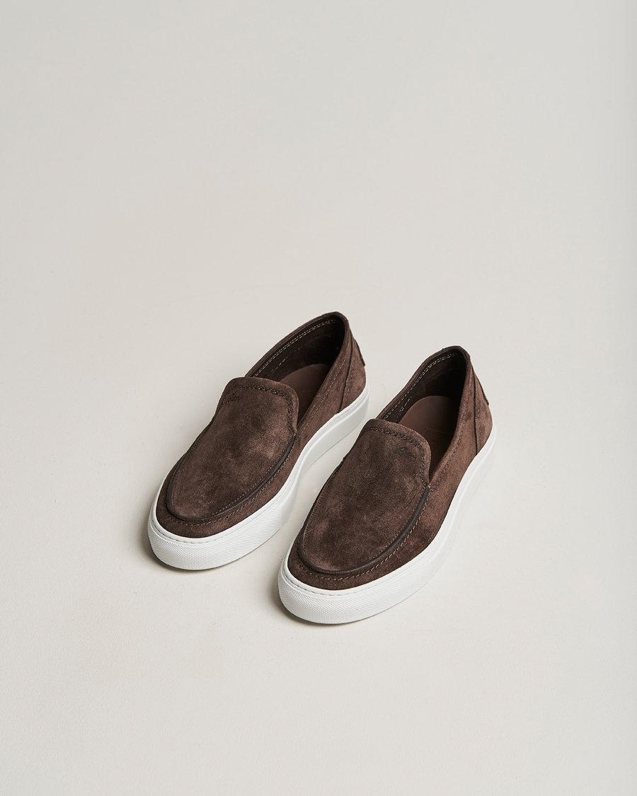 Homme | Brioni Casetta Suede Loafers Dark Brown | Brioni | Casetta Suede Loafers Dark Brown