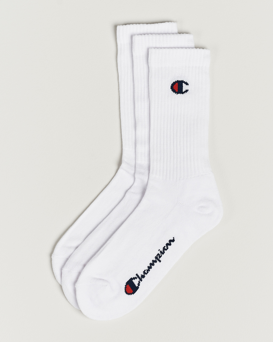 Heren | Ondergoed | Champion | 3-Pack Crew Socks White