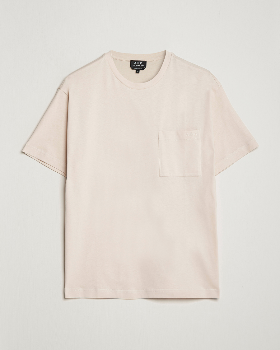 Homme | T-shirts | A.P.C. | Short Sleeve Pocket T-Shirt Ecru