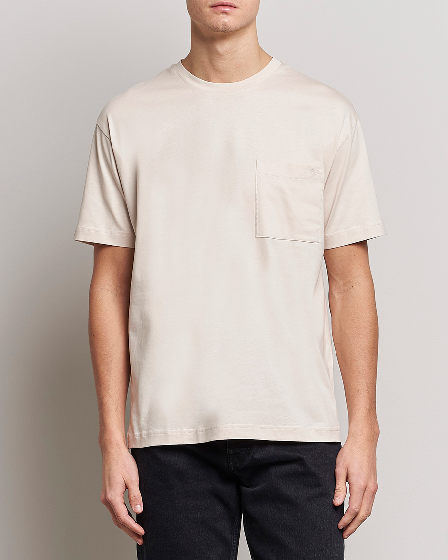 Homme | T-shirts | A.P.C. | Short Sleeve Pocket T-Shirt Ecru