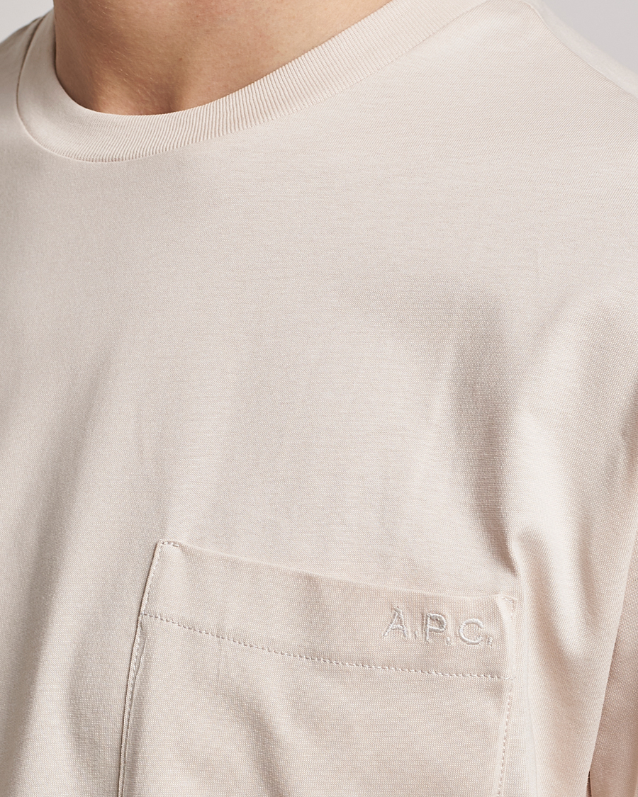Homme | T-shirts | A.P.C. | Short Sleeve Pocket T-Shirt Ecru