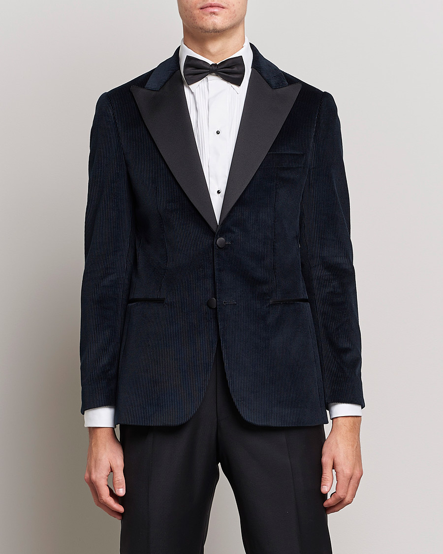 Homme | Blazers | Morris Heritage | Carl Corduroy Dinner Jacket Navy