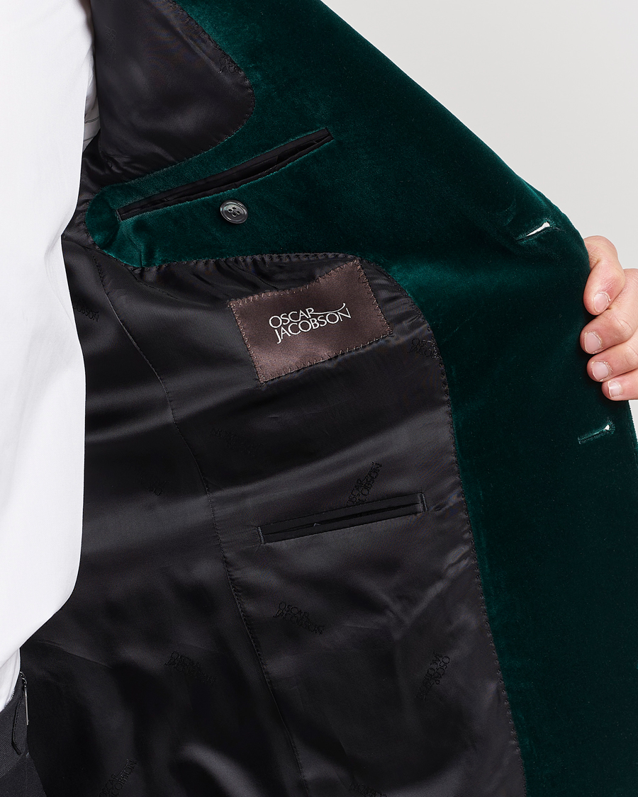 Homme | Blazers | Oscar Jacobson | Fogerty Velvet Blazer Green
