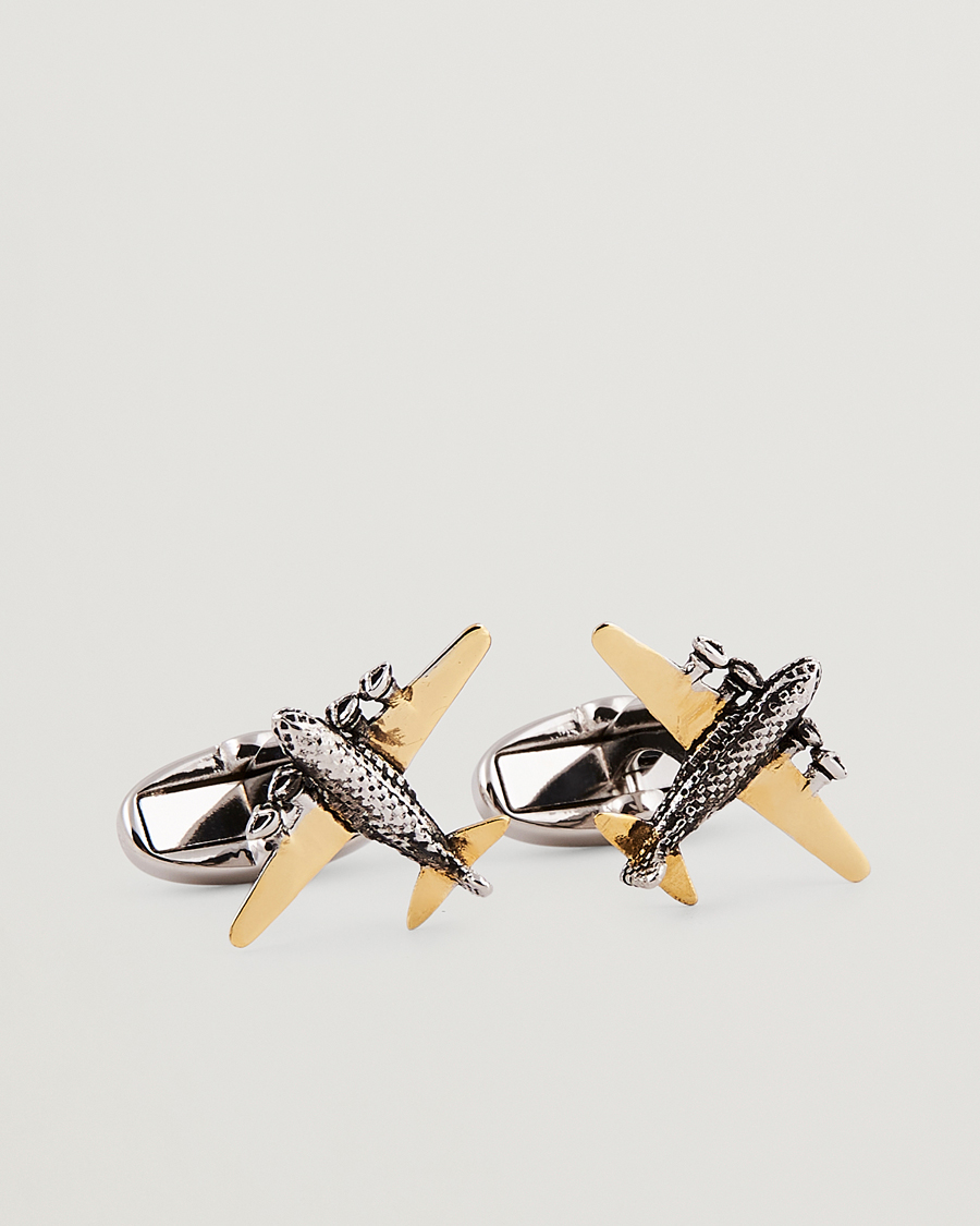 Heren | Paul Smith Airplane Silver Cufflink Gold | Paul Smith | Airplane Silver Cufflink Gold