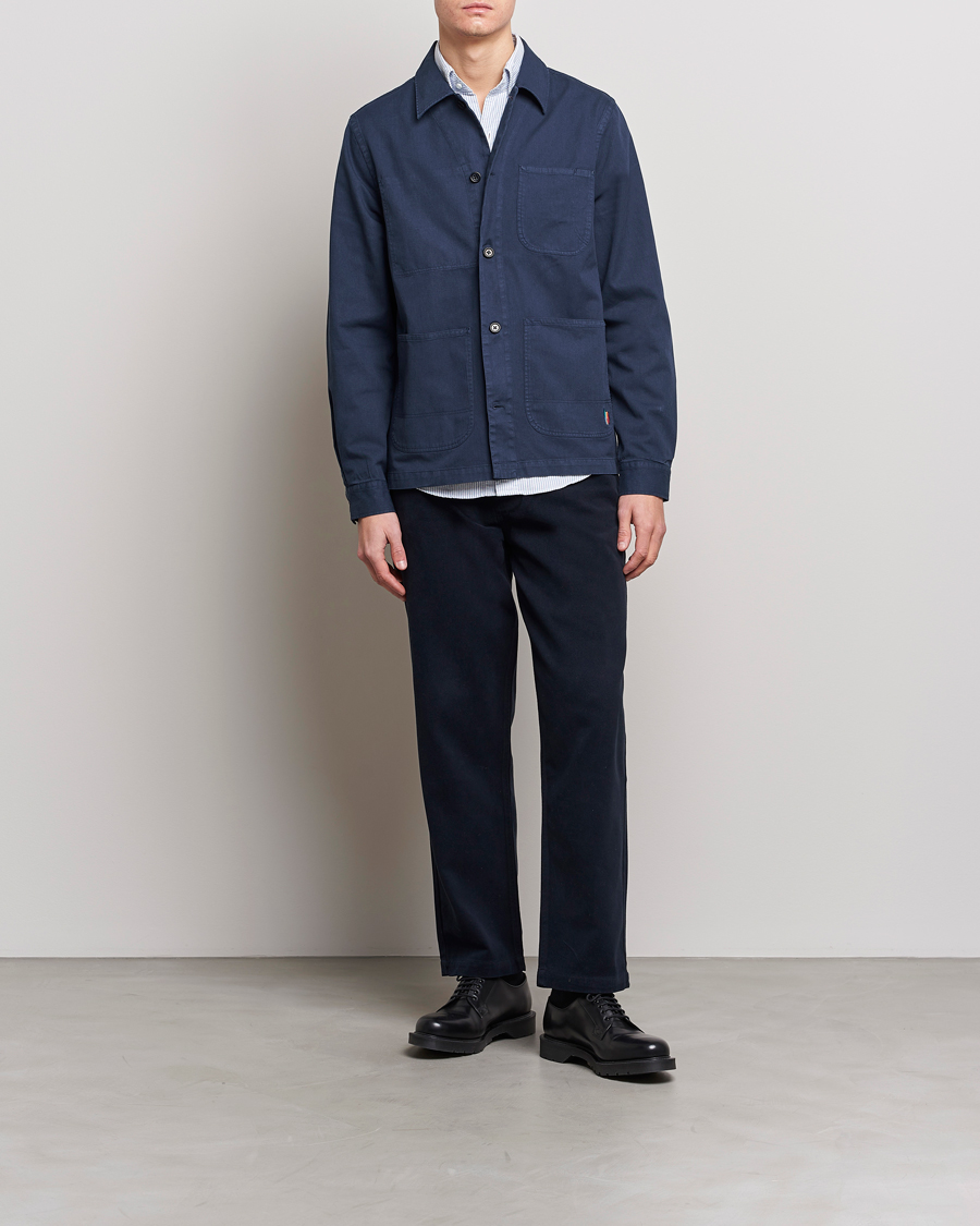 Heren | Overhemden | PS Paul Smith | Cotton Zebra Overshirt Navy