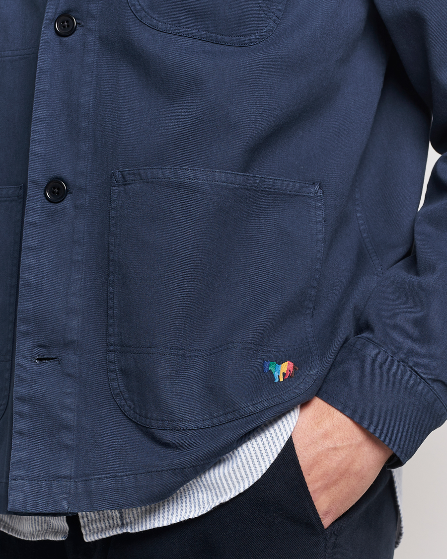 Heren | Overhemden | PS Paul Smith | Cotton Zebra Overshirt Navy