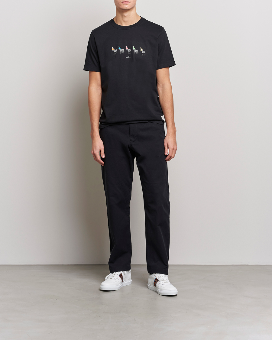 Heren | T-shirts | PS Paul Smith | Zebra Cones Regular Organic Cotton T-shirt Black