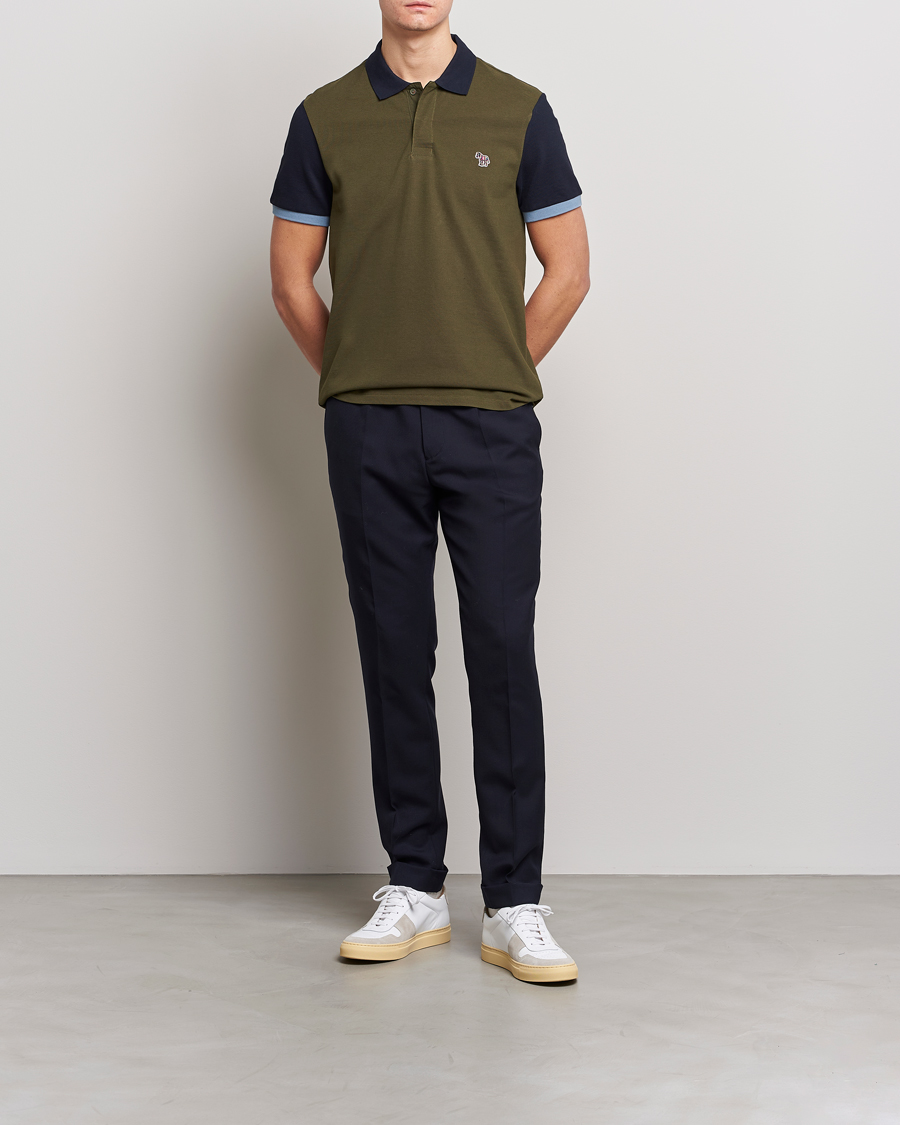 Homme | Polos | PS Paul Smith | Organic Cotton Pique Green/Navy