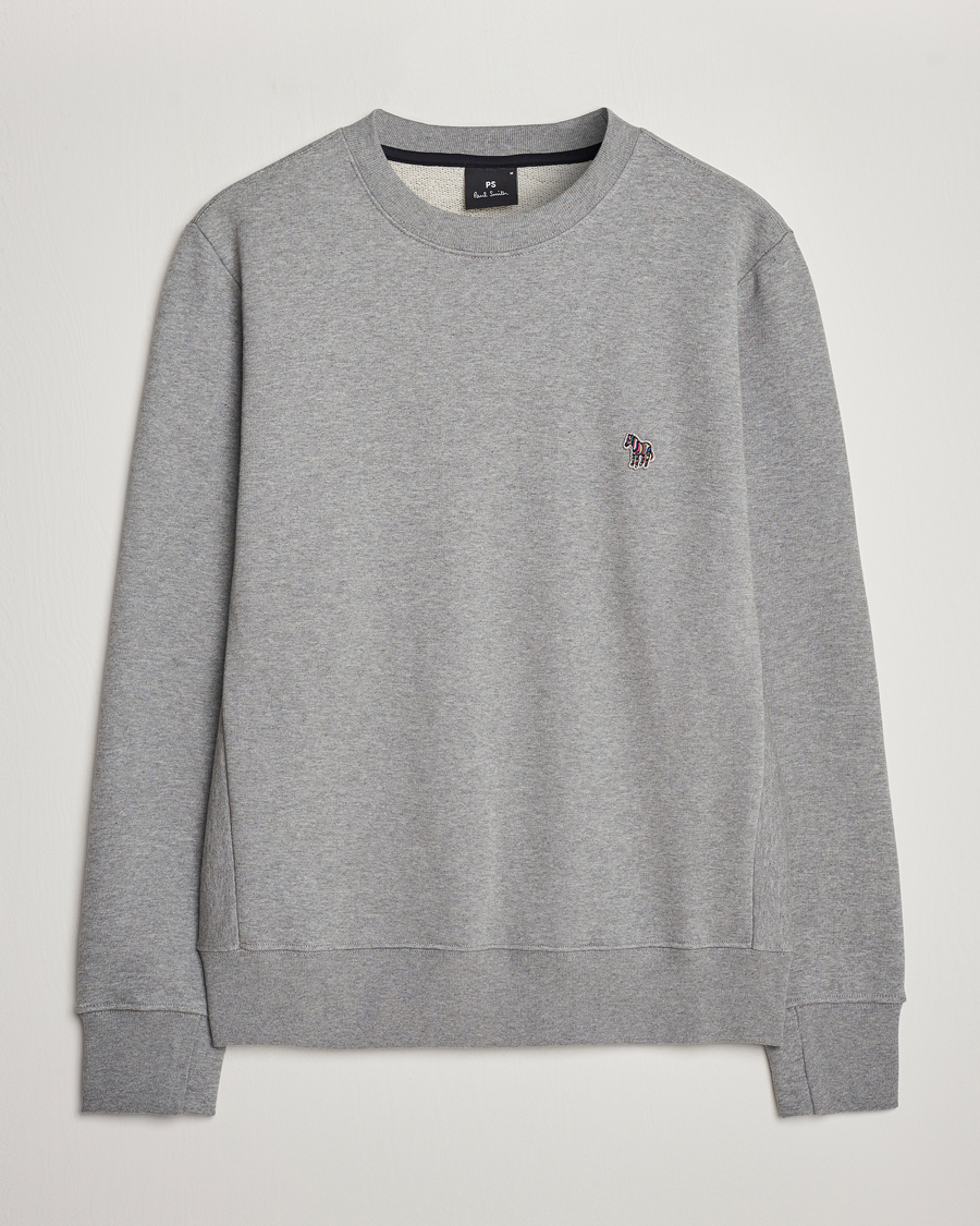 Homme | Pulls Et Tricots | PS Paul Smith | Zebra Organic Cotton Sweatshirt Grey Melange