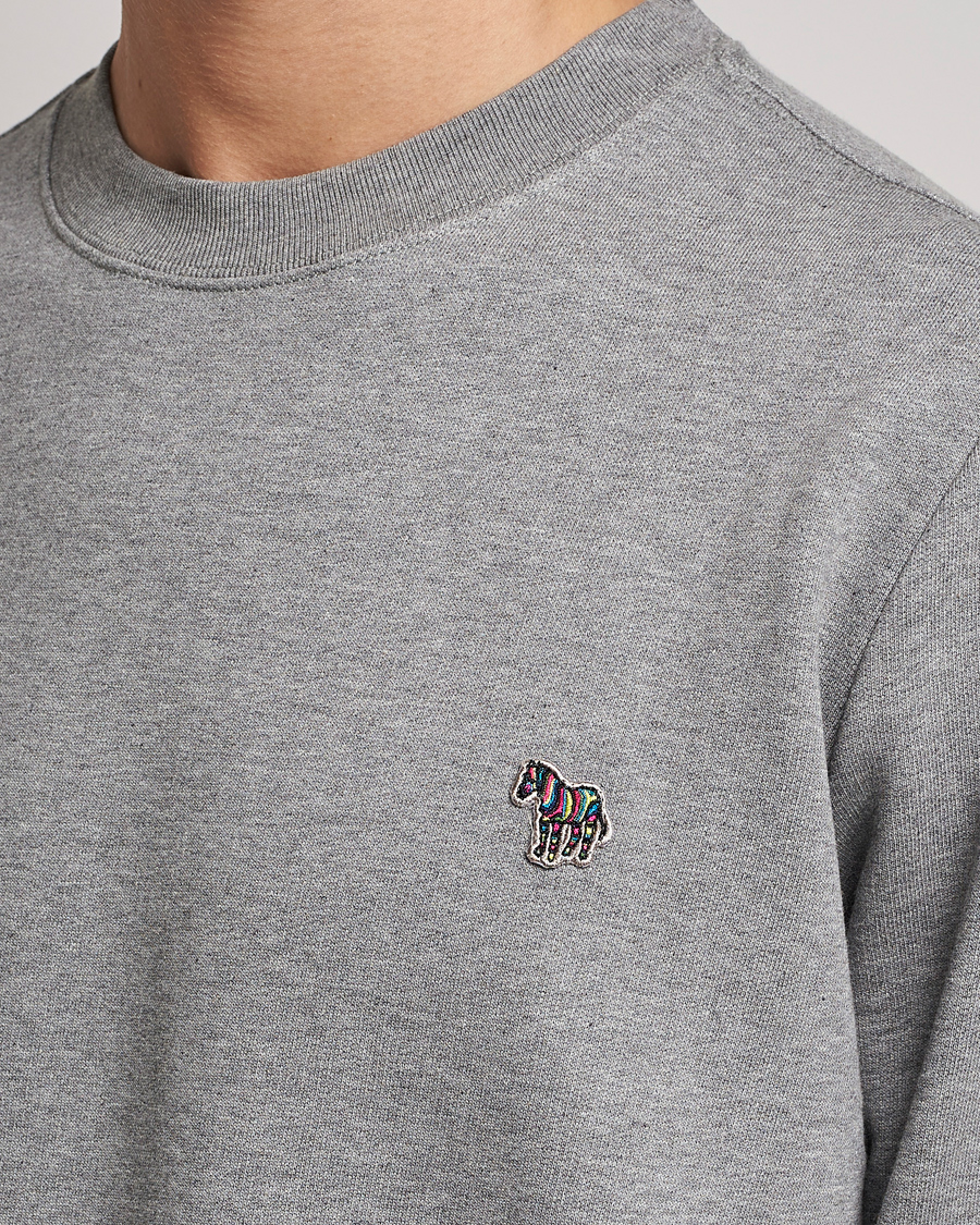 Homme | Pulls Et Tricots | PS Paul Smith | Zebra Organic Cotton Sweatshirt Grey Melange