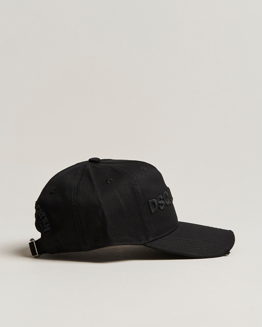 Homme | Dsquared2 Lettering Logo Baseball Cap Black/Black | Dsquared2 | Lettering Logo Baseball Cap Black/Black