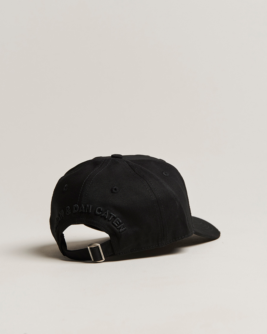 Homme | Dsquared2 Lettering Logo Baseball Cap Black/Black | Dsquared2 | Lettering Logo Baseball Cap Black/Black