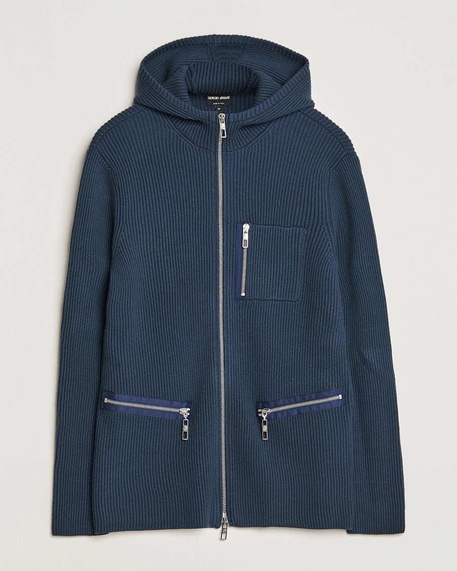Heren | Truien | Giorgio Armani | Cardigan Zip Jacket Navy