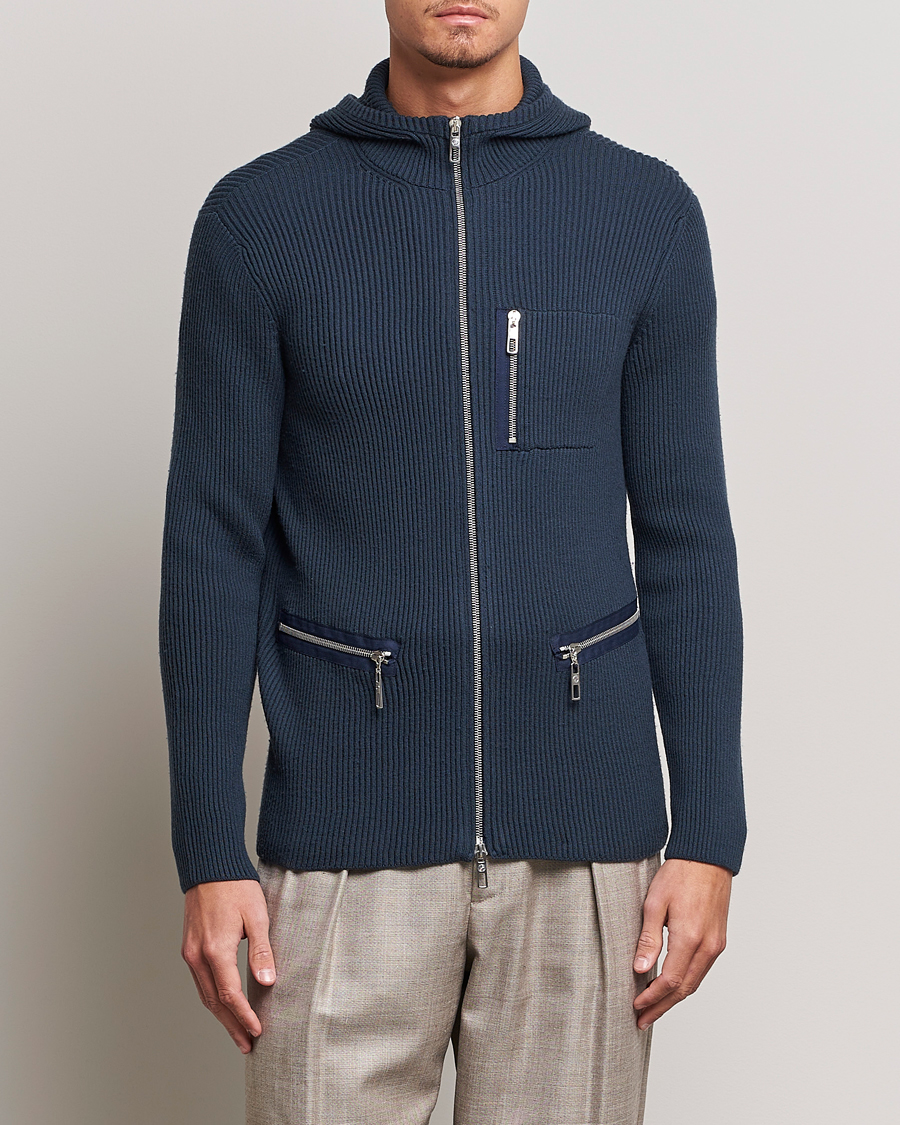 Heren | Truien | Giorgio Armani | Cardigan Zip Jacket Navy