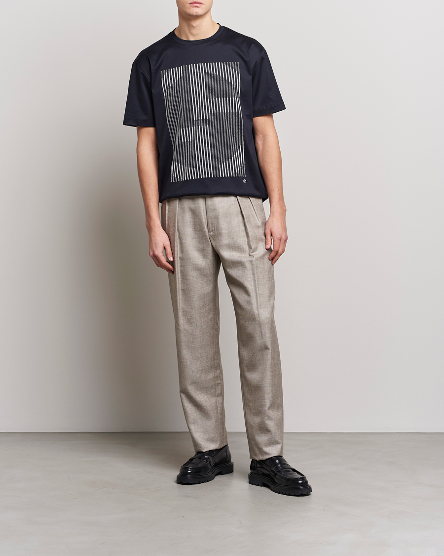 Homme | T-shirts | Giorgio Armani | Abstract Logo T-Shirt Navy