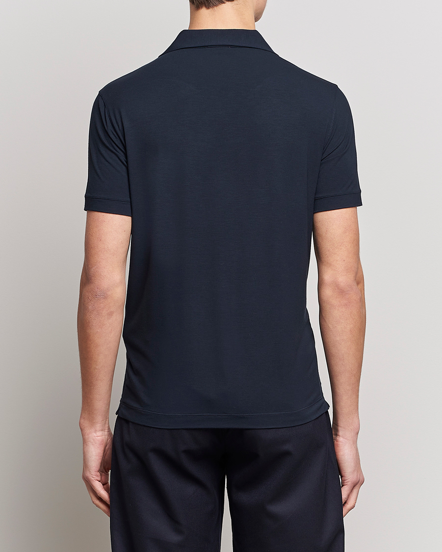 Homme | Polos | Giorgio Armani | Short Sleeve Stretch Polo Navy