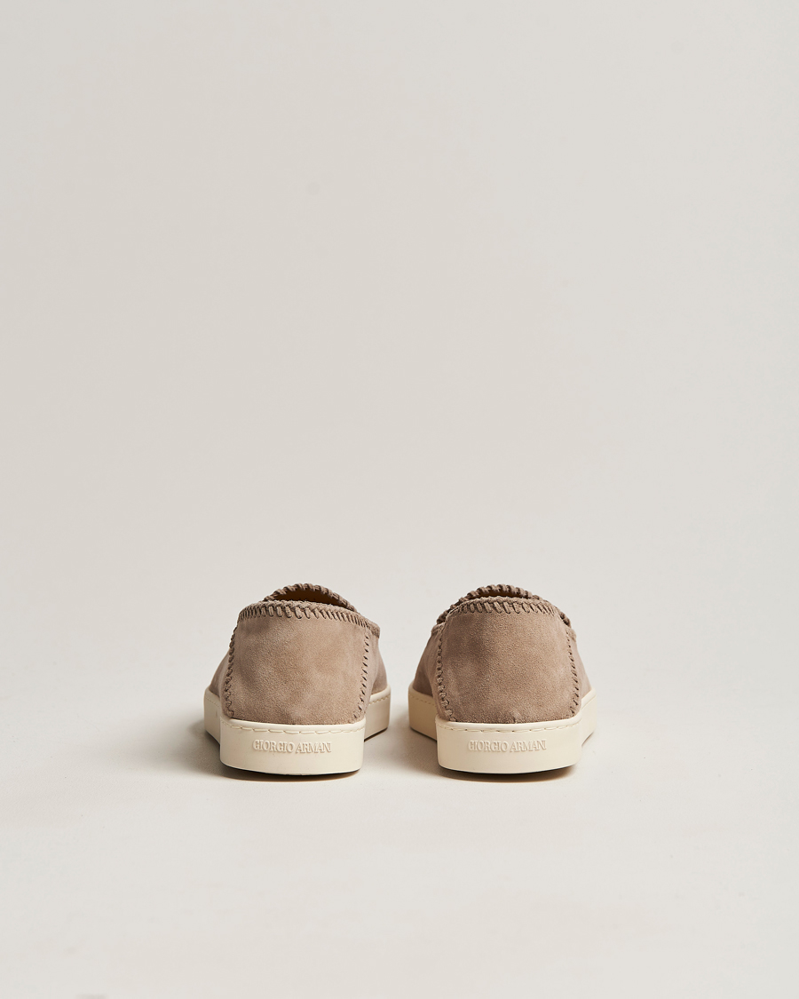 Heren | Giorgio Armani Soft Suede Loafers Sand | Giorgio Armani | Soft Suede Loafers Sand