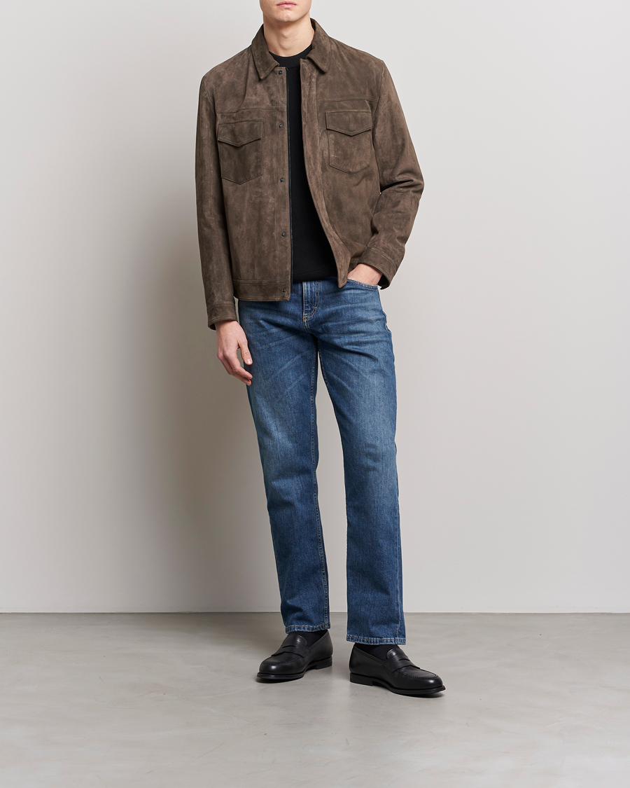 Heren | Jassen | BOSS BLACK | Mucker Suede Jacket Dark Grey
