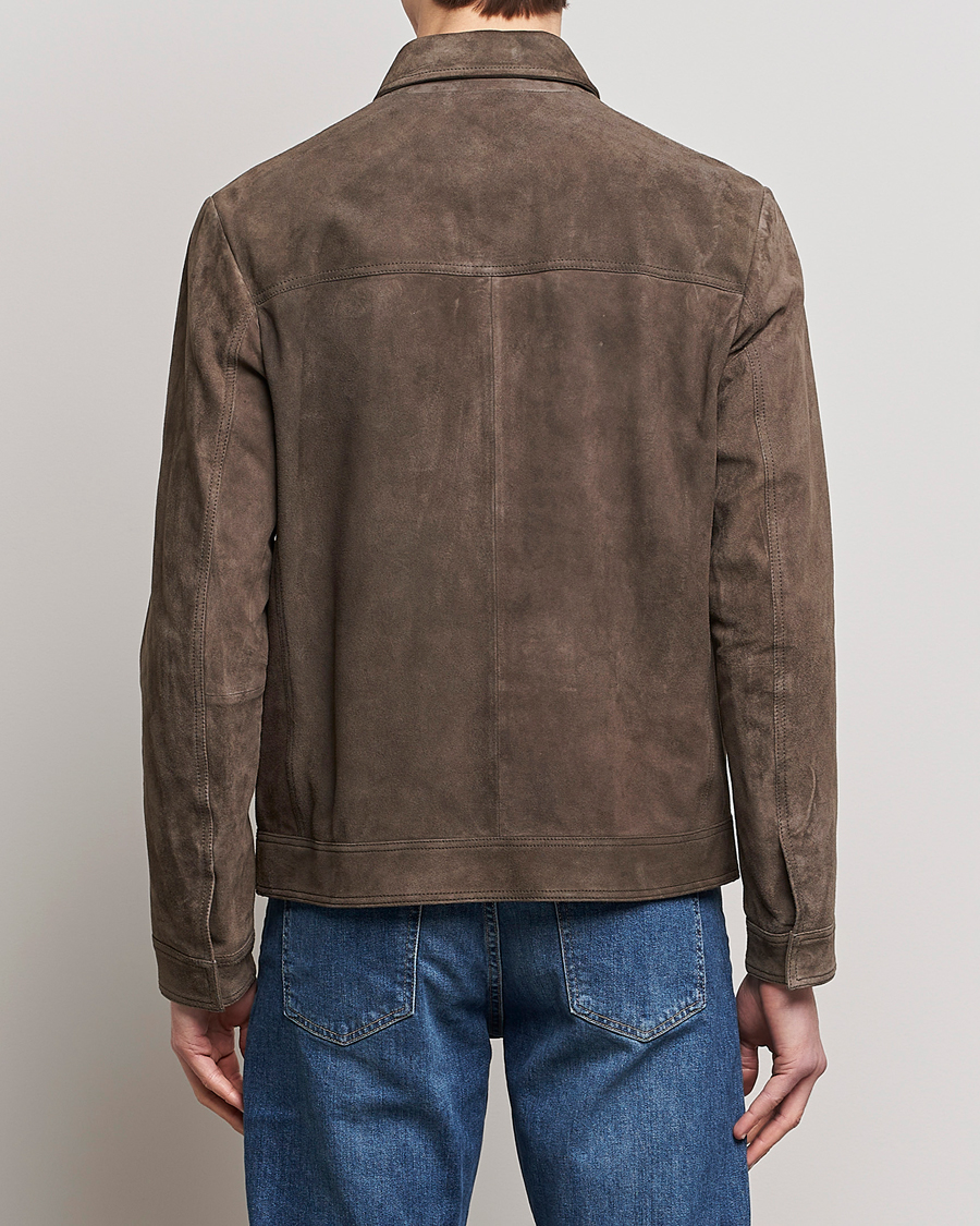 Heren | Jassen | BOSS BLACK | Mucker Suede Jacket Dark Grey