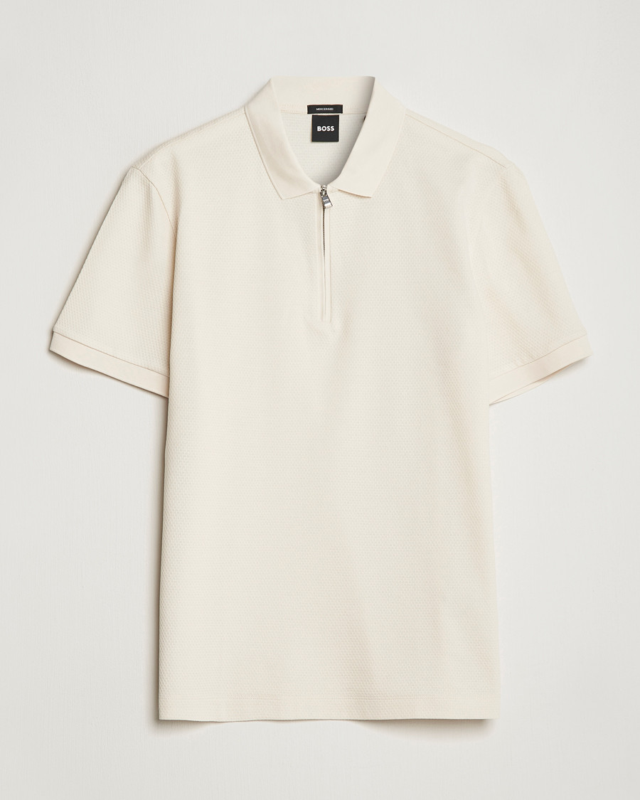 Homme | Polos | BOSS BLACK | Paras Structured Polo Open White