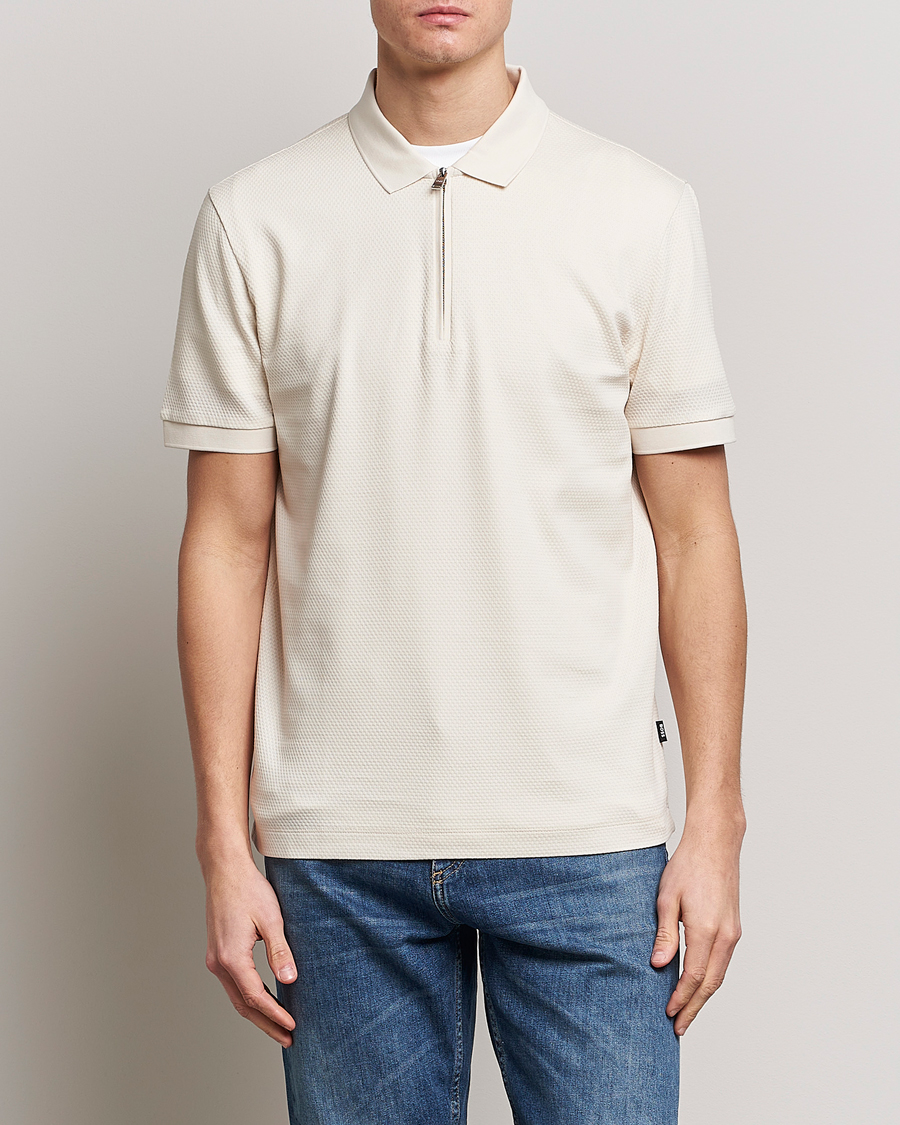 Homme | Polos | BOSS BLACK | Paras Structured Polo Open White