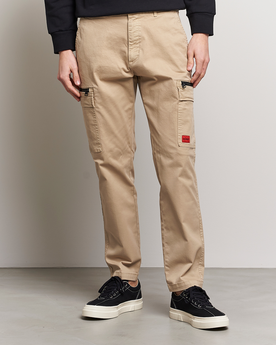 Homme | Pantalons | HUGO | Glian Ripstop Cargo Pants Medium Beige