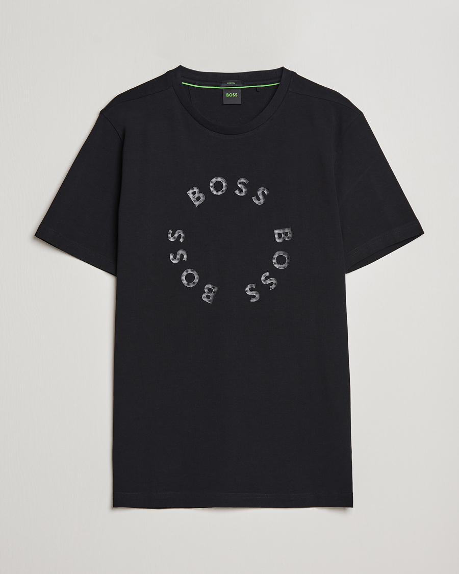 Homme | T-shirts | BOSS GREEN | Circle Logo Crew Neck T-Shirt Black