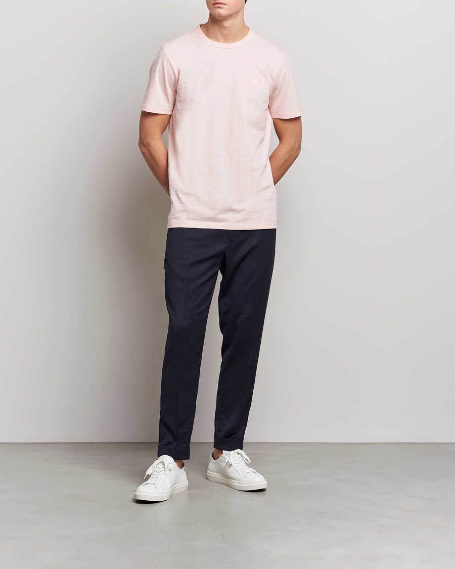 Homme | T-shirts | BOSS ORANGE | Tegood Slub Crew Neck T-Shirt Open Pink