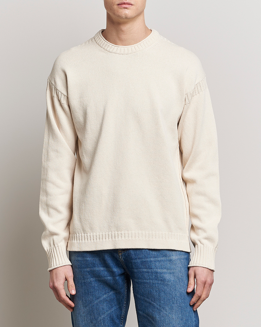 Heren | Truien | BOSS ORANGE | Arcott Knitted Sweater Open White