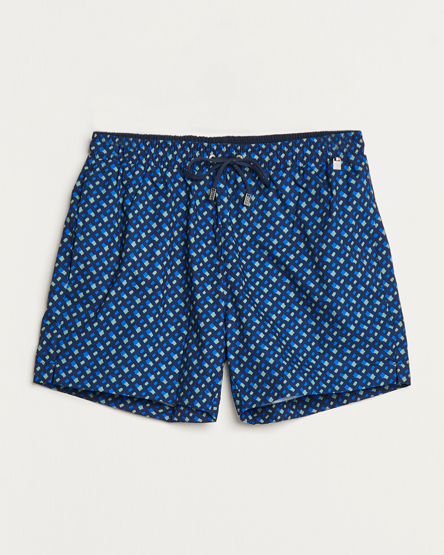Homme | Maillots De Bain | BOSS BLACK | Manu Monogram Logo Swimshorts Dark Blue