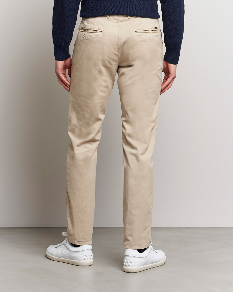 Homme | Pantalons | Incotex | Slim Fit Garment Dyed Slacks Beige