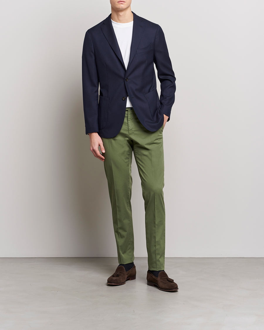 Homme | Pantalons | Incotex | Slim Fit Comfort Chinos Olive