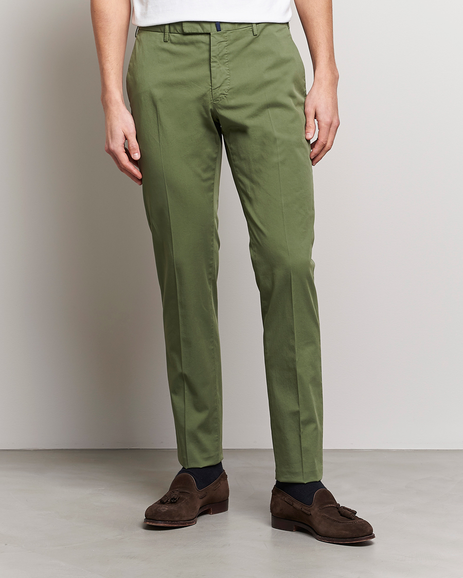Homme | Pantalons | Incotex | Slim Fit Comfort Chinos Olive