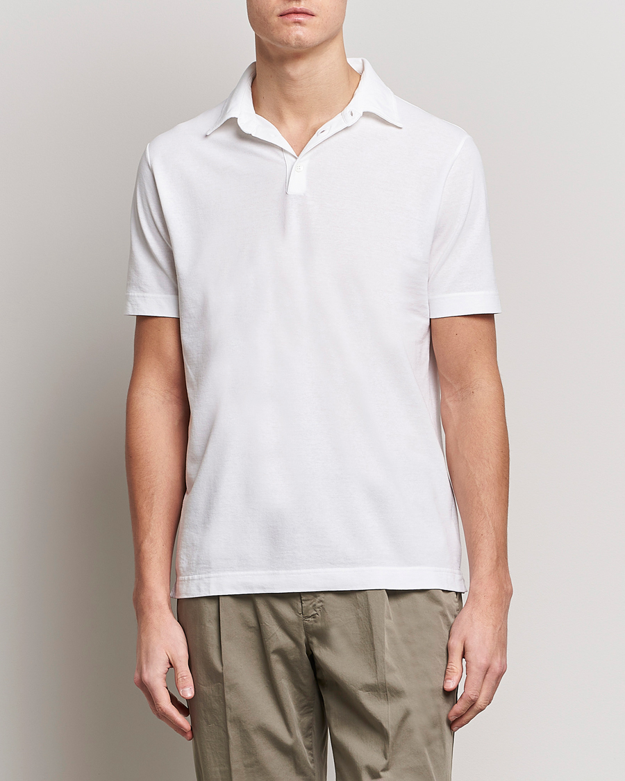 Homme | Polos | Zanone | Ice Cotton Polo White