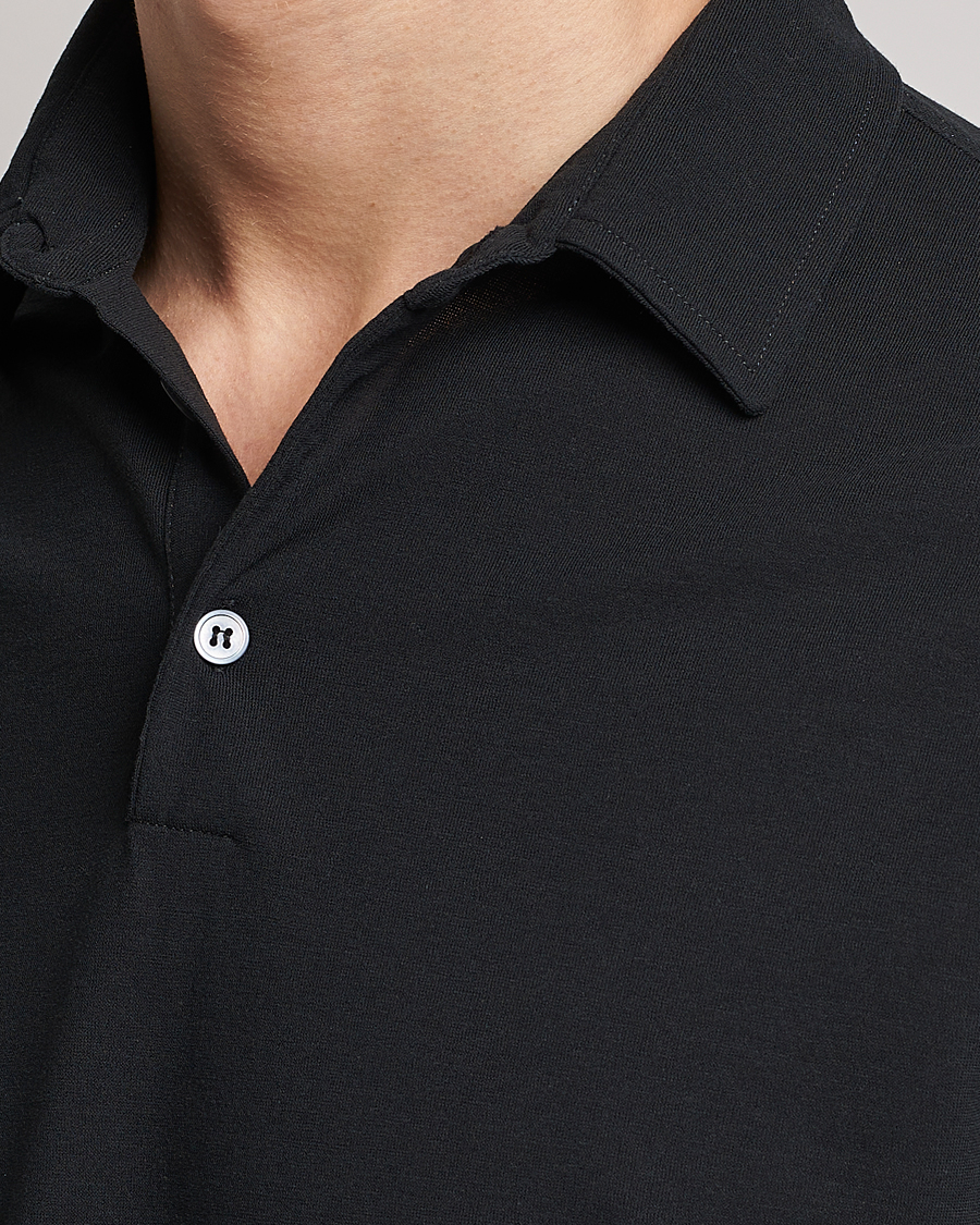 Homme | Polos | Zanone | Ice Cotton Polo Black