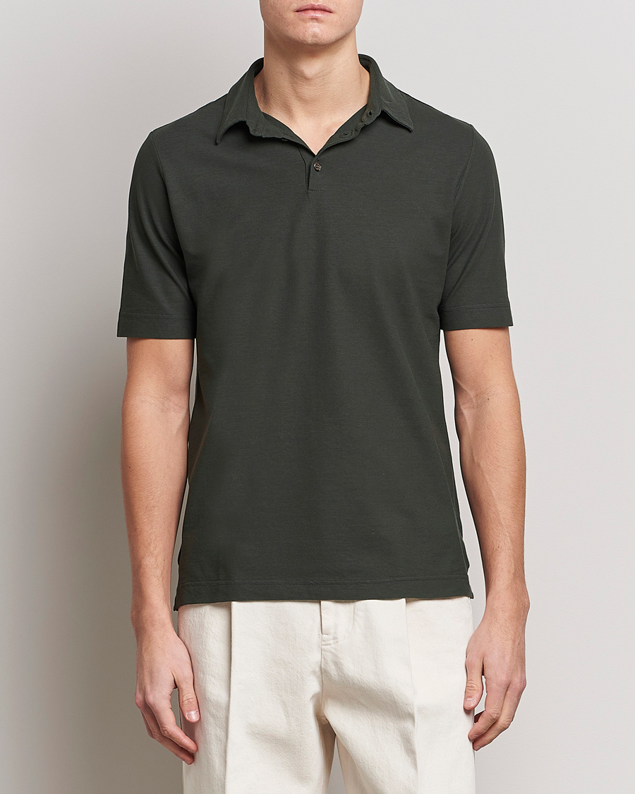 Homme | Polos | Zanone | Ice Cotton Polo Military
