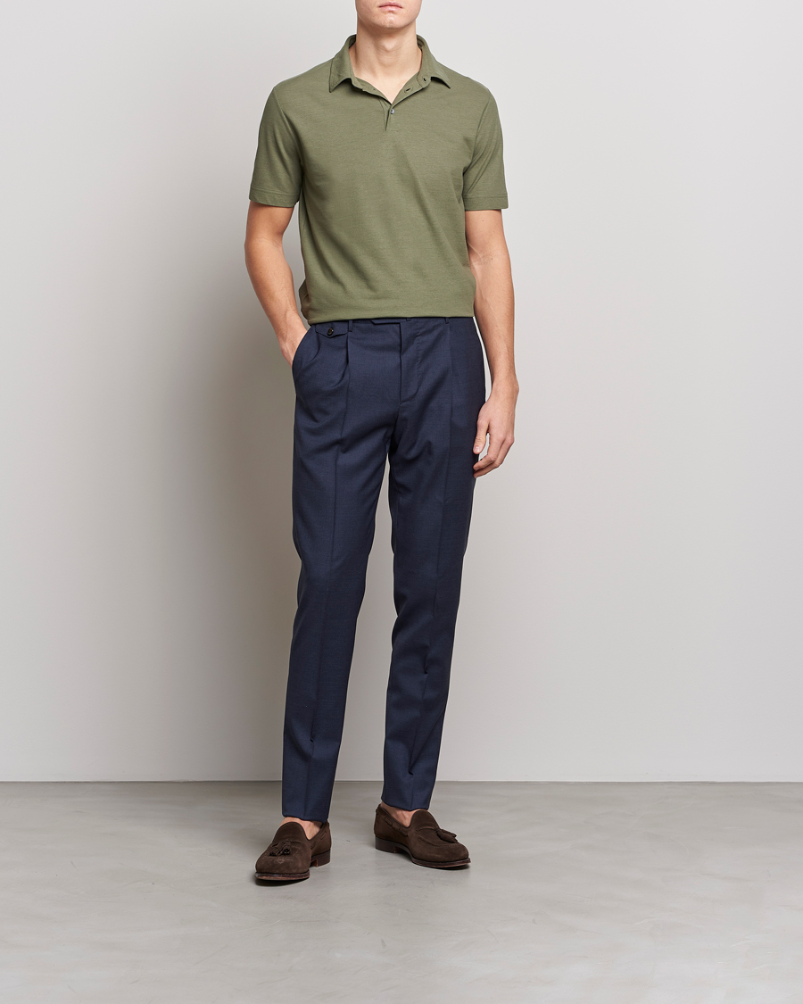 Homme | Polos | Zanone | Ice Cotton Polo Olive