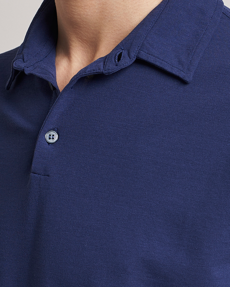 Homme | Polos | Zanone | Ice Cotton Polo Electric Blue