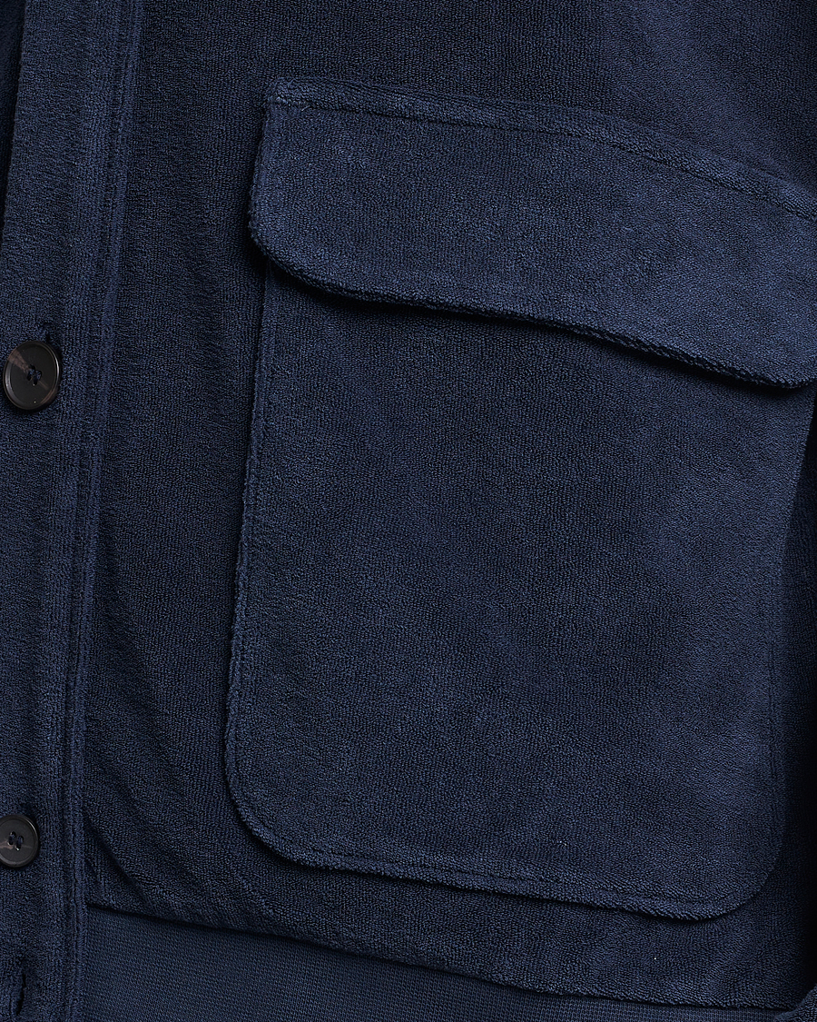 Homme | Pulls Et Tricots | Zanone | Terry Cotton Jersey Jacket Navy