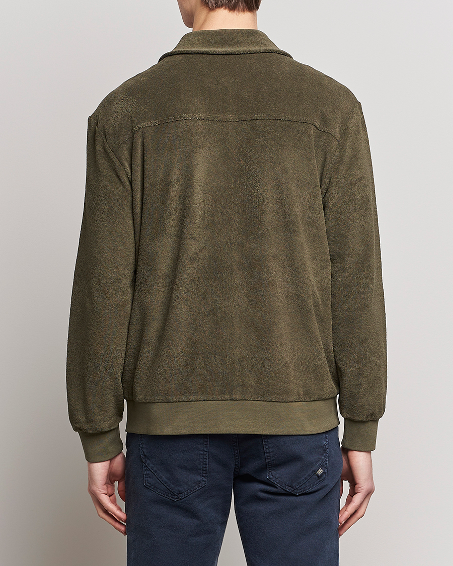 Homme | Pulls Et Tricots | Zanone | Terry Cotton Jersey Jacket Dark Olive
